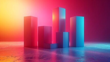 Sleek, straightforward design of a demographic distribution bar chart, representing population statistics
