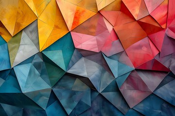 Abstract Texture Background with Colored Geometric Shapes