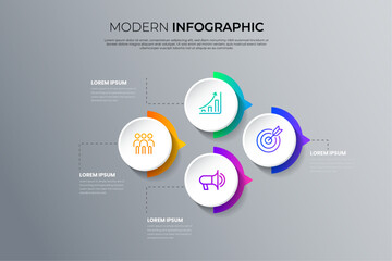 Modern and minimal business infographics