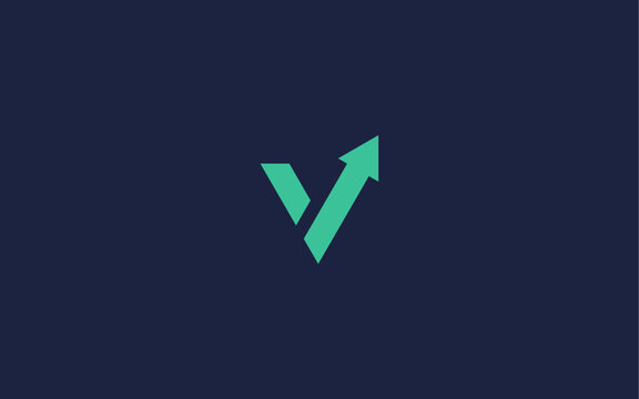 letter v with arrow logo icon design vector design template inspiration