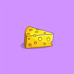 Vector cheese illustration cartoon design 
