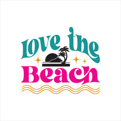 \Summer SVG Love The Beach-Retro Summer SVG