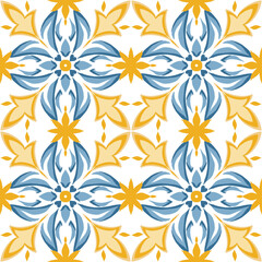 Fototapeta premium Tile traditional motif pattern seamless background