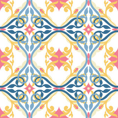 Tile traditional motif  pattern seamless background