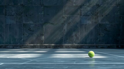 Tennis balls on a tennis court. Selective focus.