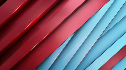 Obraz premium acute diagonal stripes of crimson and sky blue, ideal for an elegant abstract background