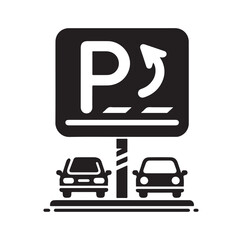 Parking icon. Car Parking Icon. Parking and traffic signs isolated on white background. Map parking pointer. Vector illustration.