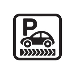 Parking icon. Car Parking Icon. Parking and traffic signs isolated on white background. Map parking pointer. Vector illustration.