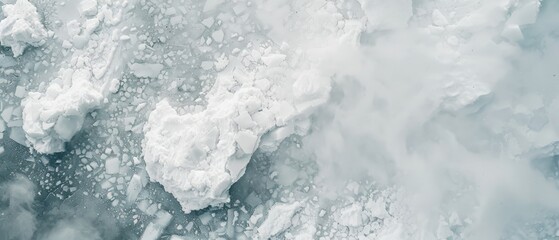 An aerial view of the ice in the Arctic.