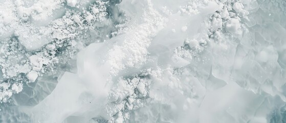 An aerial view of the frozen surface of lake baikal in siberia