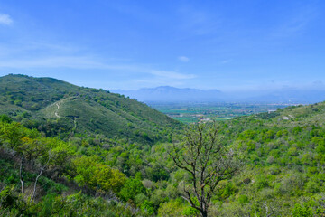 Fototapeta premium The natural landscape in the mountains of Campania in the province of Caserta, Italy. 