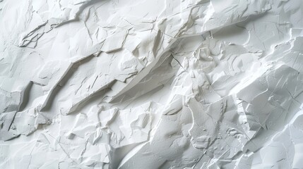A close up of a white cracked surface. - obrazy, fototapety, plakaty