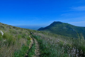 The natural landscape in the mountains of Campania in the province of Caserta, Italy.	