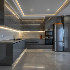 modern kitchen in house