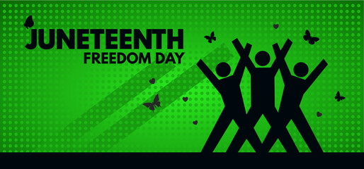  Juneteenth. Freedom day. = 
banner, vector illustration, background - obrazy, fototapety, plakaty