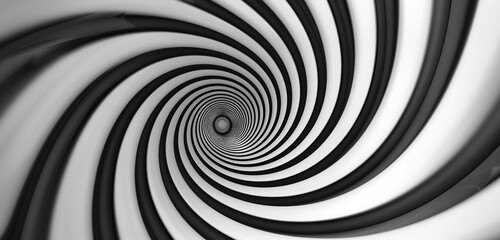 Fototapeta premium Eternal motion of black and white spiral abstract background 