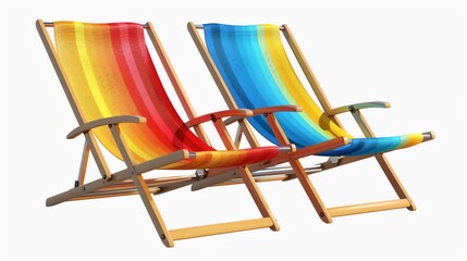 Beach chair clipart with adjustable reclining positions