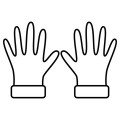 Obraz premium hand gloves icon illustration