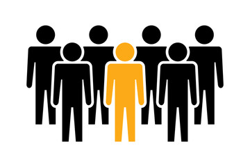 Symbol, ikona ludzi. Plik wektorowy.