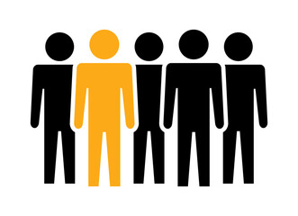 Symbol, ikona ludzi. Plik wektorowy.