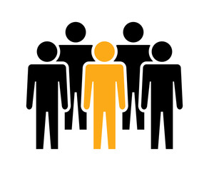 Symbol, ikona ludzi. Plik wektorowy.