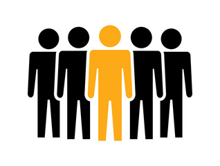 Symbol, ikona ludzi. Plik wektorowy.