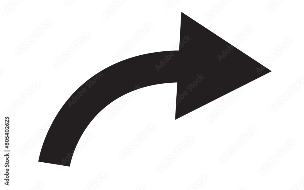 Poster go back right return arrow icon, directional arrow icon vector. turn icon sign symbol right vector a