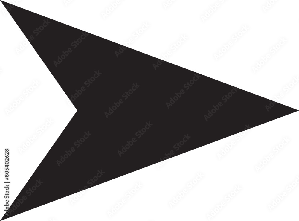 Poster arrows pointing to the right icon set. vector set of trendy black arrows in flat style.