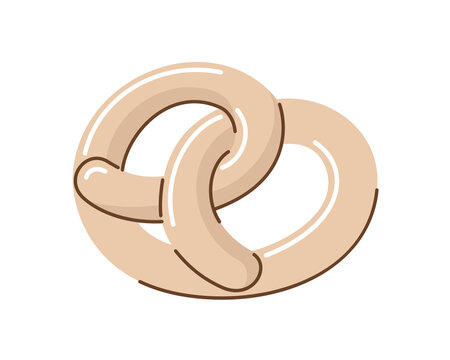 Pretzel kringle bakery product. Vector illustration