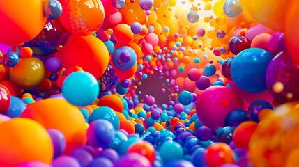 A colorful background with many colorful balloons.