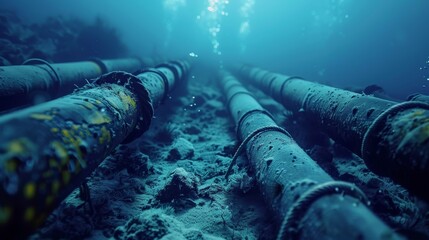 Submarine cables are installed