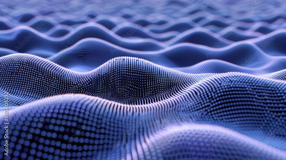 Poster abstract wavy lines created digitally in a computer-generated illustration