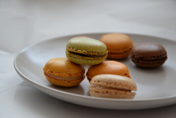 macaroons on a table
