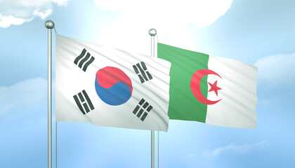 South Korea and Algeria Flag Together A Concept of Relations