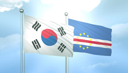 South Korea and Cape Verde Flag Together A Concept of Relations