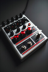 Modern Guitar Effects Pedal with Multiple Sound Option Knobs and Durable Design