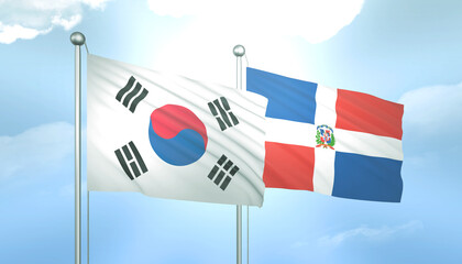 South Korea and Dominic Flag Together A Concept of Relations