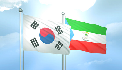 South Korea and Equatorial Guinea Flag Together A Concept of Relations