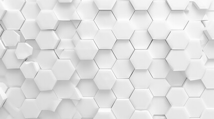 hexagon pattern. Seamless background. Abstract honeycomb background. Panoramic Wall of Random shifted white honeycomb hexagon background wallpaper with copy space.