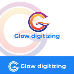 G logo Glow Logo Digitizing logo