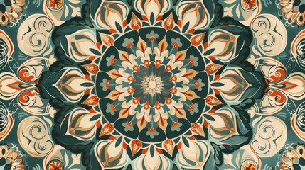 A mesmerizing floral mandala with a vintage touch