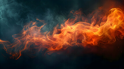 Fototapeta premium fire in the dark, background