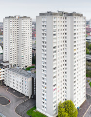 High rise council flats in Glasgow city