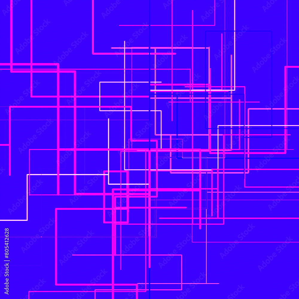 Poster abstract lines on a blue background. digital geometric background. colorful polygonal space. technol
