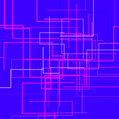 Abstract lines on a blue background. Digital geometric background. Colorful polygonal space. Technology background. Network connection structure. 3D rendering