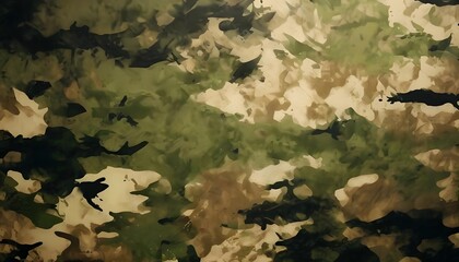 
Camouflage military background, khaki texture, stylish modern design for clothing, fabric, paper
