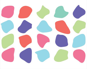  Blob shapes icon vector. Simple rounded shapes.  round abstract organic elements.  Organic color  blob simple liquid on white background. vector  illustration.