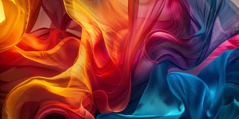 Fototapeta premium Close Up of Multicolored Cloth