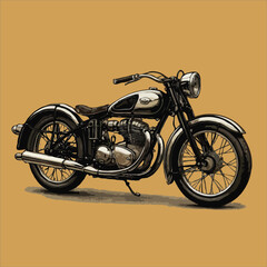 Vintage illustration motorcycle 5