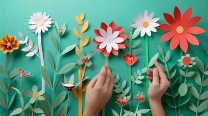 Elegant Paper Flower Collection. Flower paper style